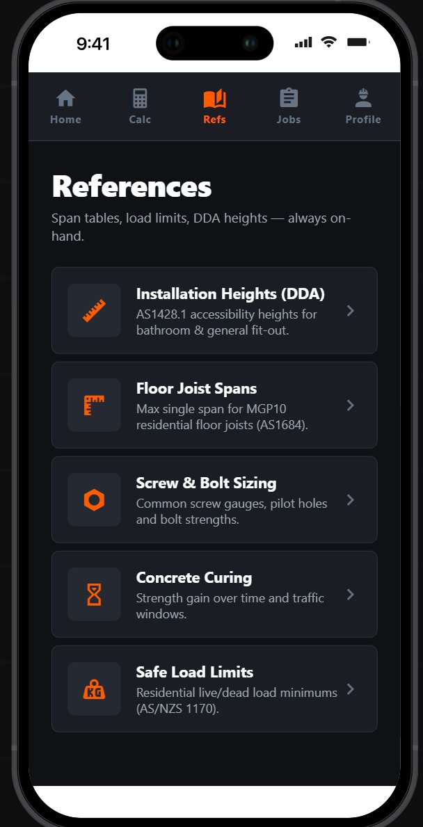 ChippyKit references screen with AU standards